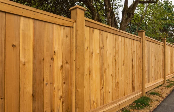 depositphotos 608784788 stock photo nice new wooden fence house