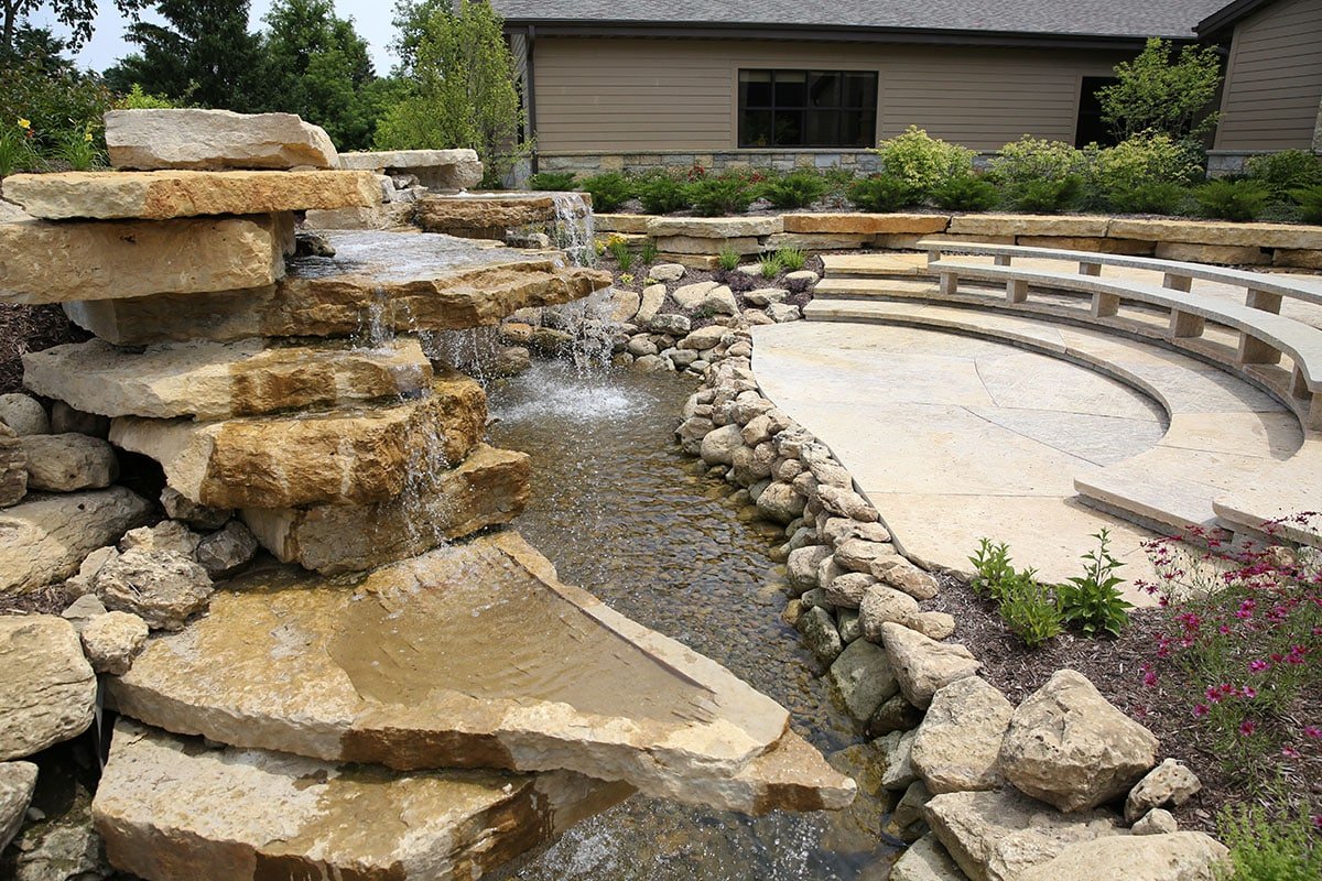 stone spitface water feature